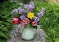 Beautiful Bouquet of Spring Flowers and Lilacs