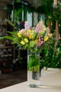 Beautiful bouquet on table