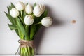 Nice white tulips bouque