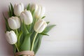 Nice white tulips bouque