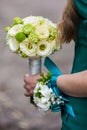 Beautiful bouquets of flowers ready for the big wedding ceremony Royalty Free Stock Photo