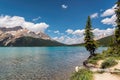 Beautiful Bow lake in Rocky Mountains, Canada Royalty Free Stock Photo