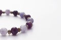 Beautiful bracelet with amethyst and aquamarine stones Infinity