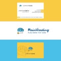 Beautiful Brain circuit Logo and business card. vertical Design Vector Royalty Free Stock Photo