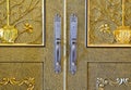 Beautiful brass door with aluminium handle