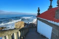 Brave sea on Miramar Beach in Porto, Portugal Royalty Free Stock Photo