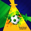 Beautiful Brazil colors concept creative colorful soccer ball Royalty Free Stock Photo