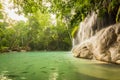 Beautiful and Breathtaking waterfall, Erawan`s waterfall