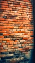 Beautiful brick design wall mobile background, Generative AI