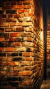Beautiful brick design wall mobile background, Generative AI