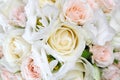 Beautiful bridal bouquet of roses at wedding party Royalty Free Stock Photo