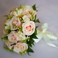 beautiful bridal bouquet at a wedding party Royalty Free Stock Photo