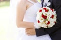 beautiful bridal bouquet at a wedding party Royalty Free Stock Photo