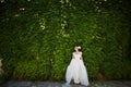 Beautiful bridal couple at sunset on the streets of Venice Royalty Free Stock Photo