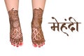 Beautiful bridal mehndi on legs simple and beautiful stylish leg mehndi design beautiful bride indian woman mehndi on legs with Royalty Free Stock Photo