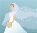 Beautiful bride in dress