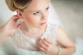 Beautiful bride with fashion wedding hairstyle Royalty Free Stock Photo