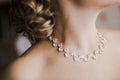 Beautiful bride necklace Royalty Free Stock Photo