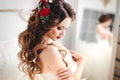 Beautiful bride portrait with bright make-up Royalty Free Stock Photo