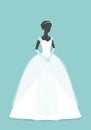 Beautiful Bride. Princess silhouette with shadow