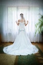 Beautiful bride in white wedding dress Royalty Free Stock Photo