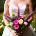 Beautiful Bride in white wedding dress Royalty Free Stock Photo