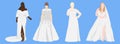 Beautiful brides in puffy dresses