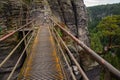 Beautiful bridge in bastey rocks. Bastei rocks in Saxon Switzerland, Germany Royalty Free Stock Photo