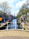 Beautiful Bridge in the City. Nice View to the Water Canals.