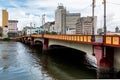 Beautiful bridge over Capibaribe River, at Alfandega Bund, Recife, Pernambuco, Brazil