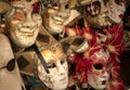 Beautiful and bright carnival Venetian masks close-up