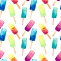 Beautiful bright colorful delicious tasty chocolate yummy cute summer dessert frozen juice pattern watercolor