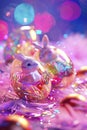 Beautiful bright Easter eggs. selective focus. Royalty Free Stock Photo