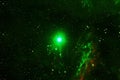 A beautiful, bright green nebula. Elements of this image were furnished by NASA