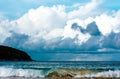 Beautiful and bright sea and clouds after a rainstorm