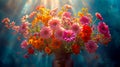 Beautiful bright still life with red flowers