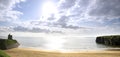 Beautiful bright sun over the Ballybunion beach Royalty Free Stock Photo