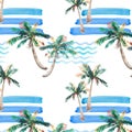 Beautiful bright wonderful abstract cute green tropical lovely wonderful hawaii floral herbal summer pattern of a palm trees and s