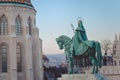 Beautiful bronze king Stephen I monument in