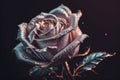 Beautiful bronze rose on a dark background.