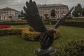 bronze sculpture of a dove in Russian city of Kostroma Royalty Free Stock Photo