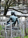Beautiful bronze sculpture in Geneva called L& x27;Eveil.