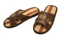 Beautiful brown slippers Royalty Free Stock Photo