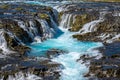 The beautiful Bruarfoss waterfall