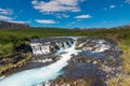The beautiful Bruarfoss waterfall in Iceland