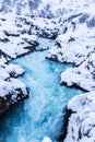 Beautiful Bruarfoss waterfall in Iceland