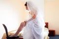 Beautiful brunette bride Royalty Free Stock Photo