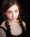 Beautiful Brunette Girl With Plaits