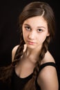 Beautiful Brunette Girl With Plaits