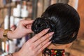 Beautiful brunette long hair. Hairstyle, hair care Spa, care, beauty and people Royalty Free Stock Photo